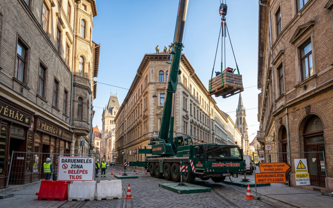 Daruzás szűk belvárosban: Engedélyek és gépek